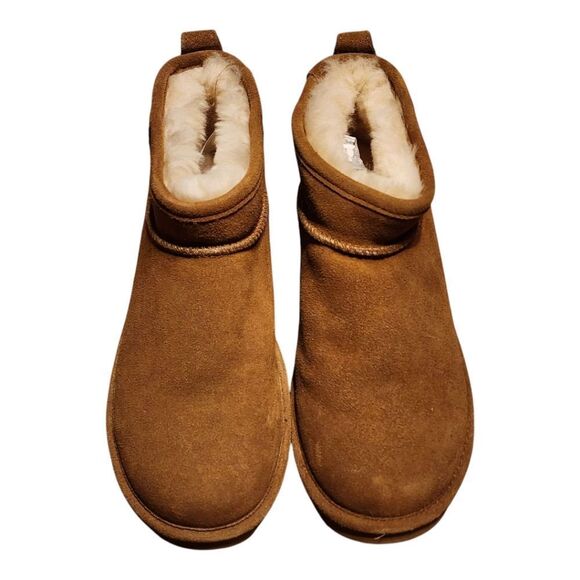 NEW Bearpaw Suede Boots Shearling Lining Size 11 - Picture 1 of 6